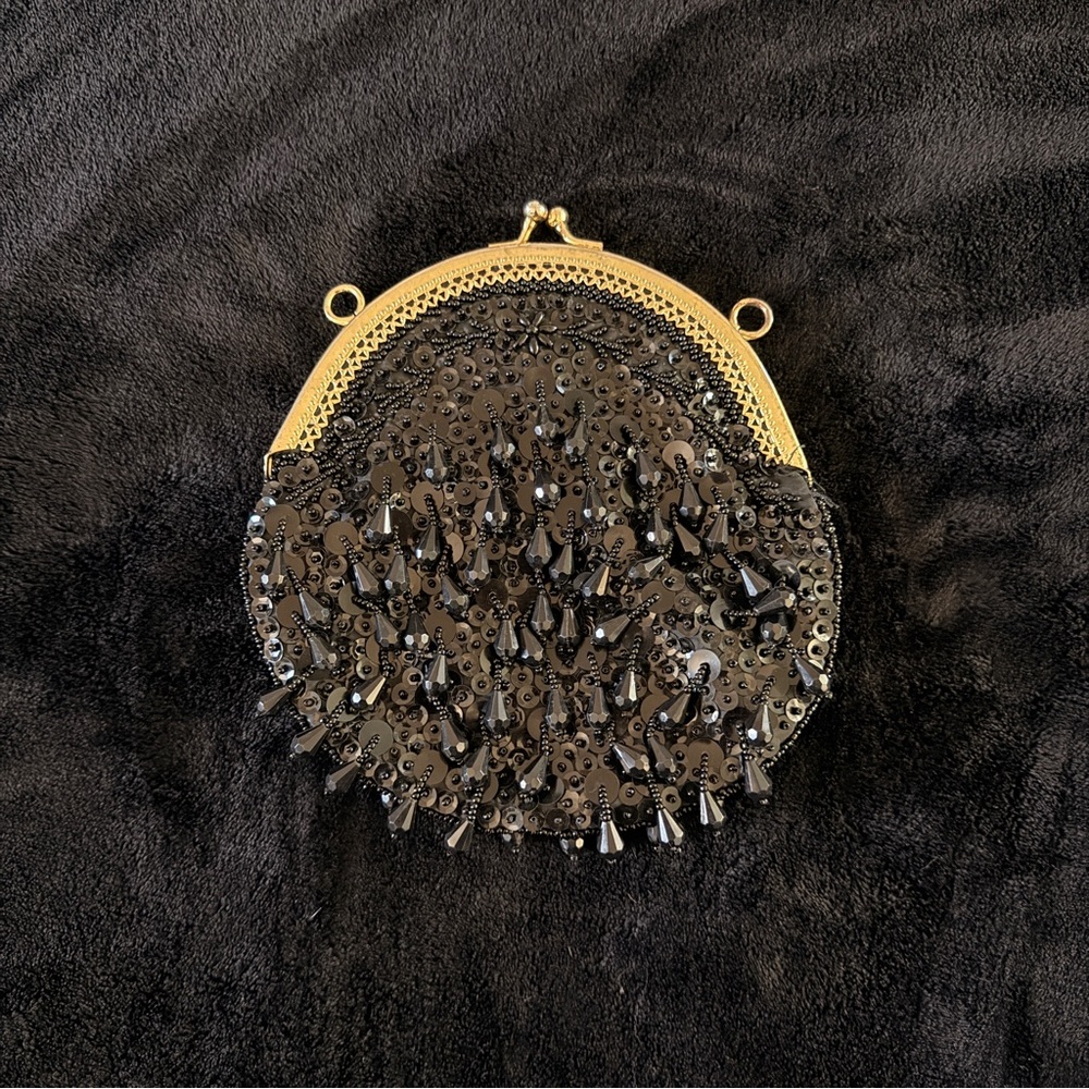 Vintage Beaded Sequins Formal Evening Cocktail Clutch